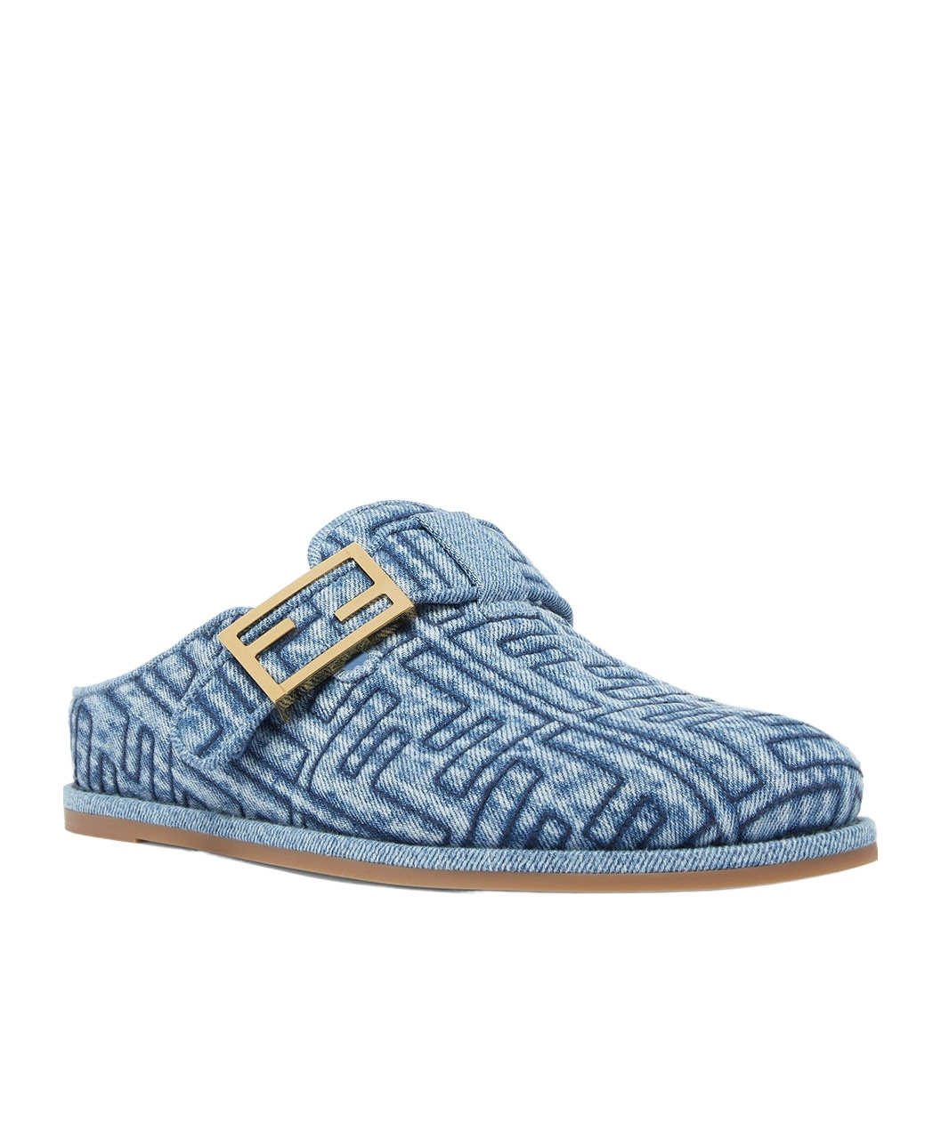 FENDI BLUE DENIM MULES
