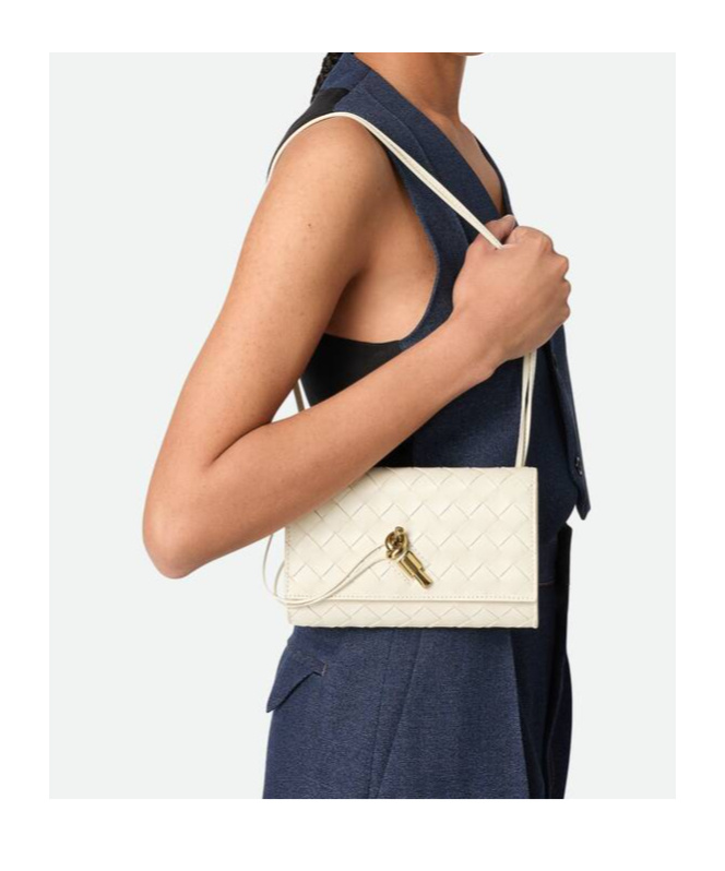 Bottega Veneta Andiamo Intrecciato Leather Crossbody Bag