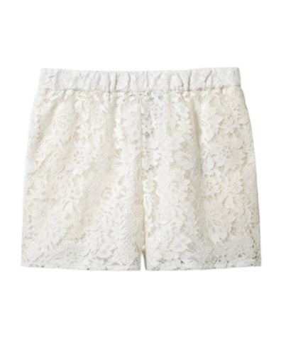Gucci Floral Lace Shorts In White