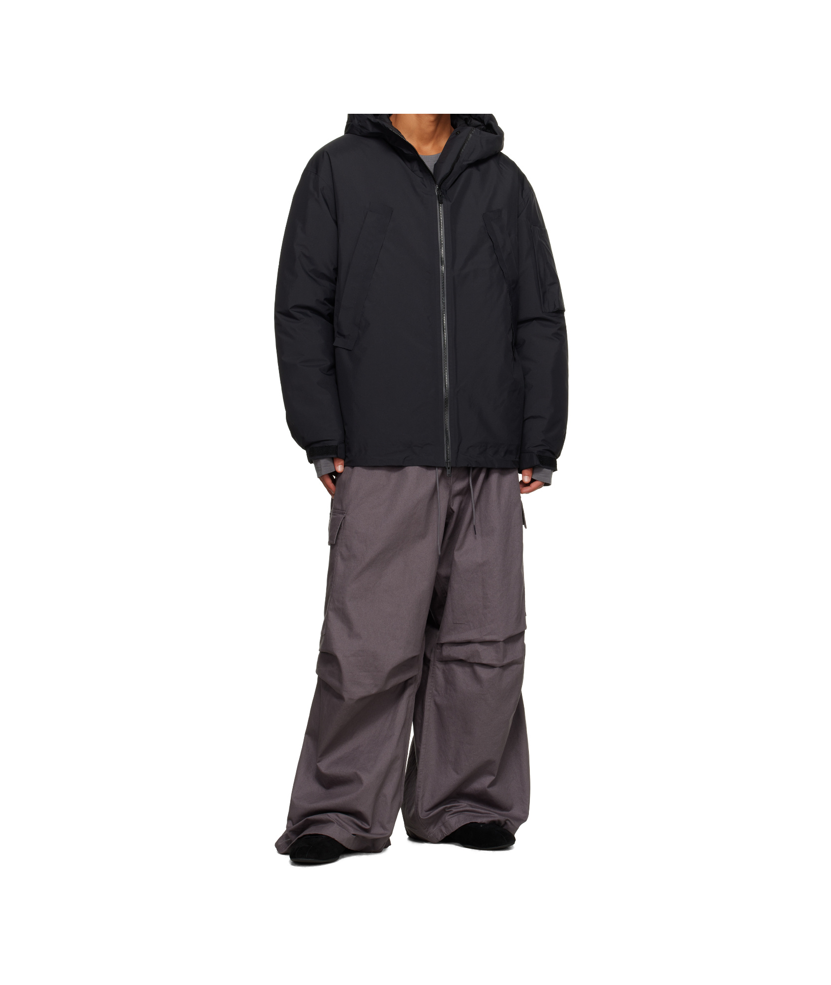 Y-3 Ut Twill Overalls In Gray