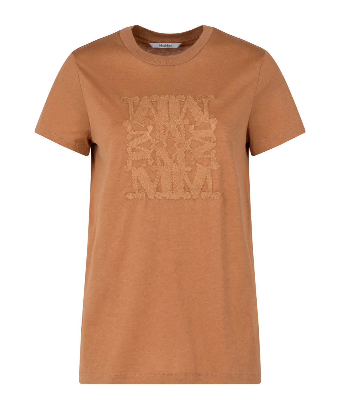 Max Mara Brown Cotton T-shirt In Brown