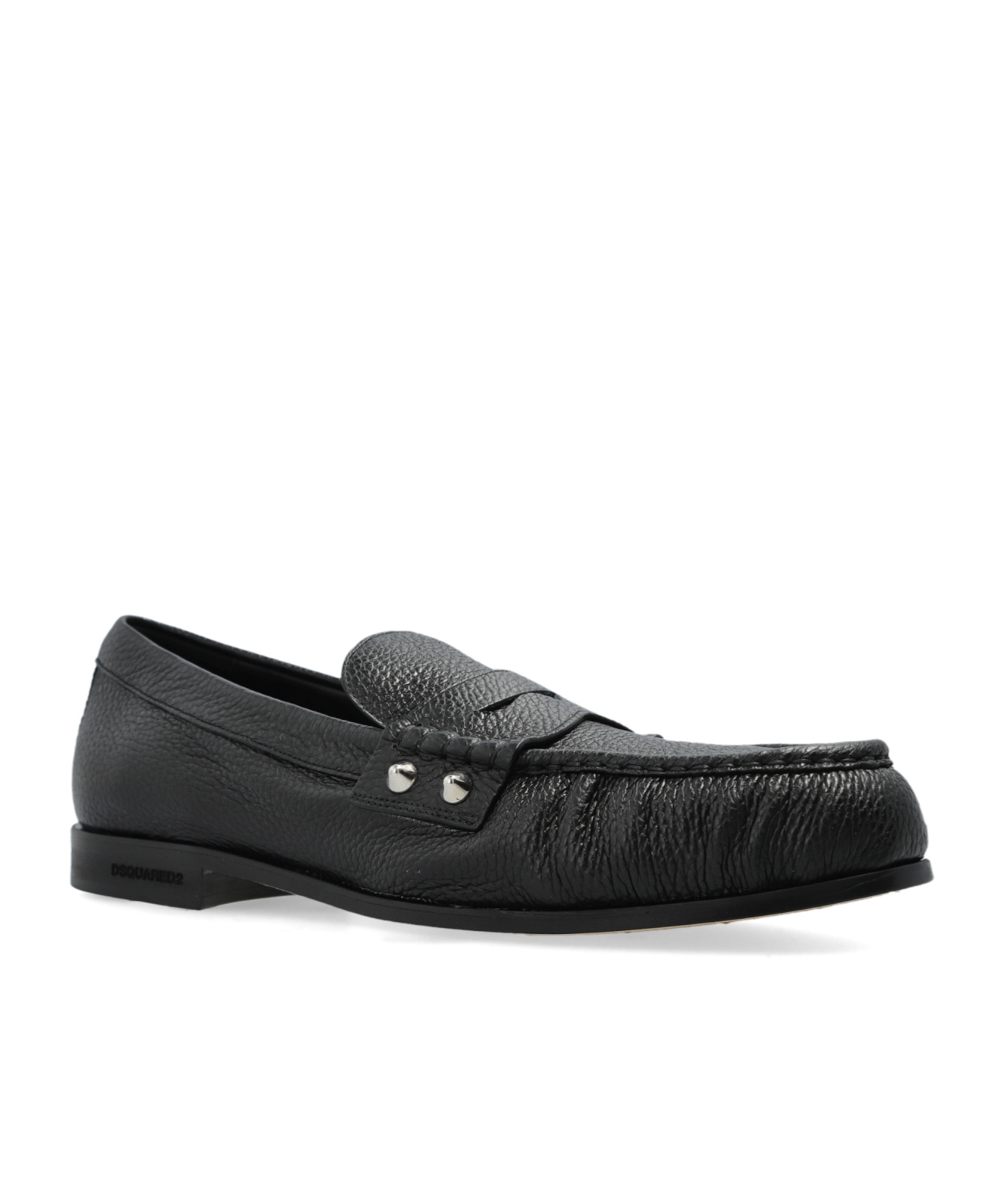 Dsquared2 Leather Loafers In Black
