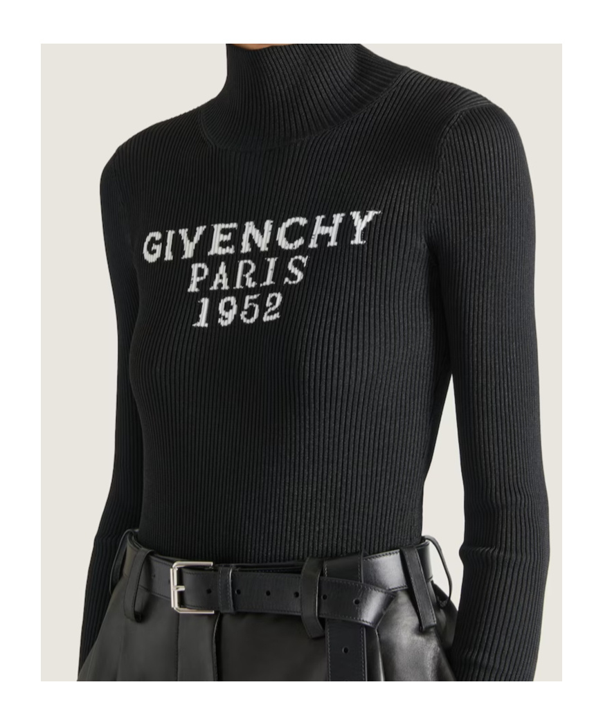 Givenchy Body In Fine Rib With  Signature In Black