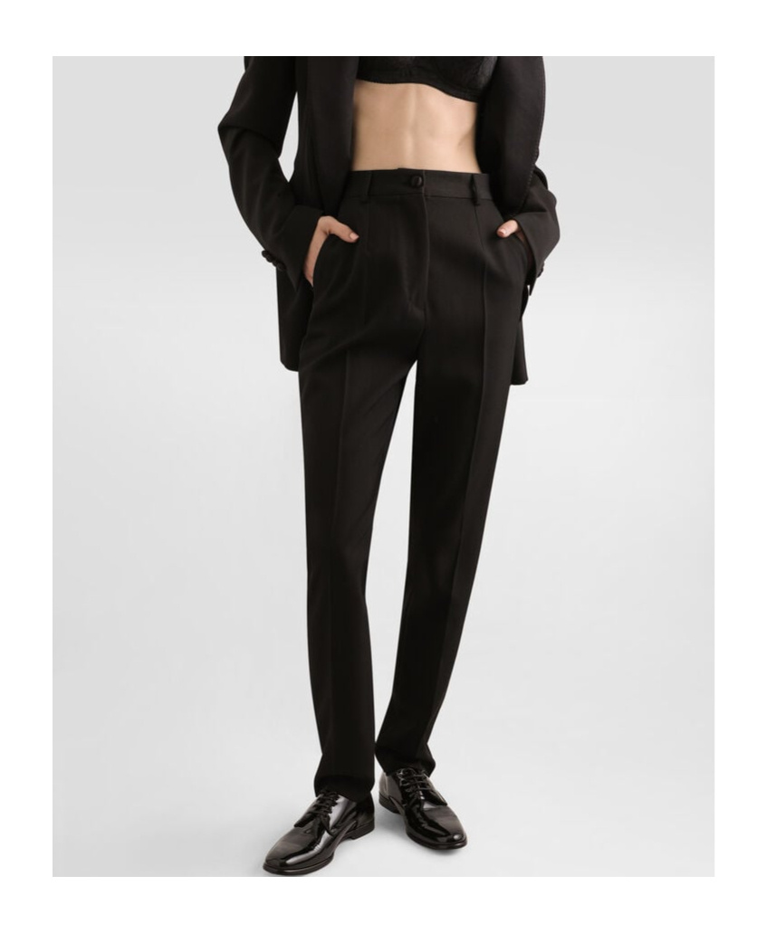 Dolce & Gabbana High-waist Tailored Trousers In Black