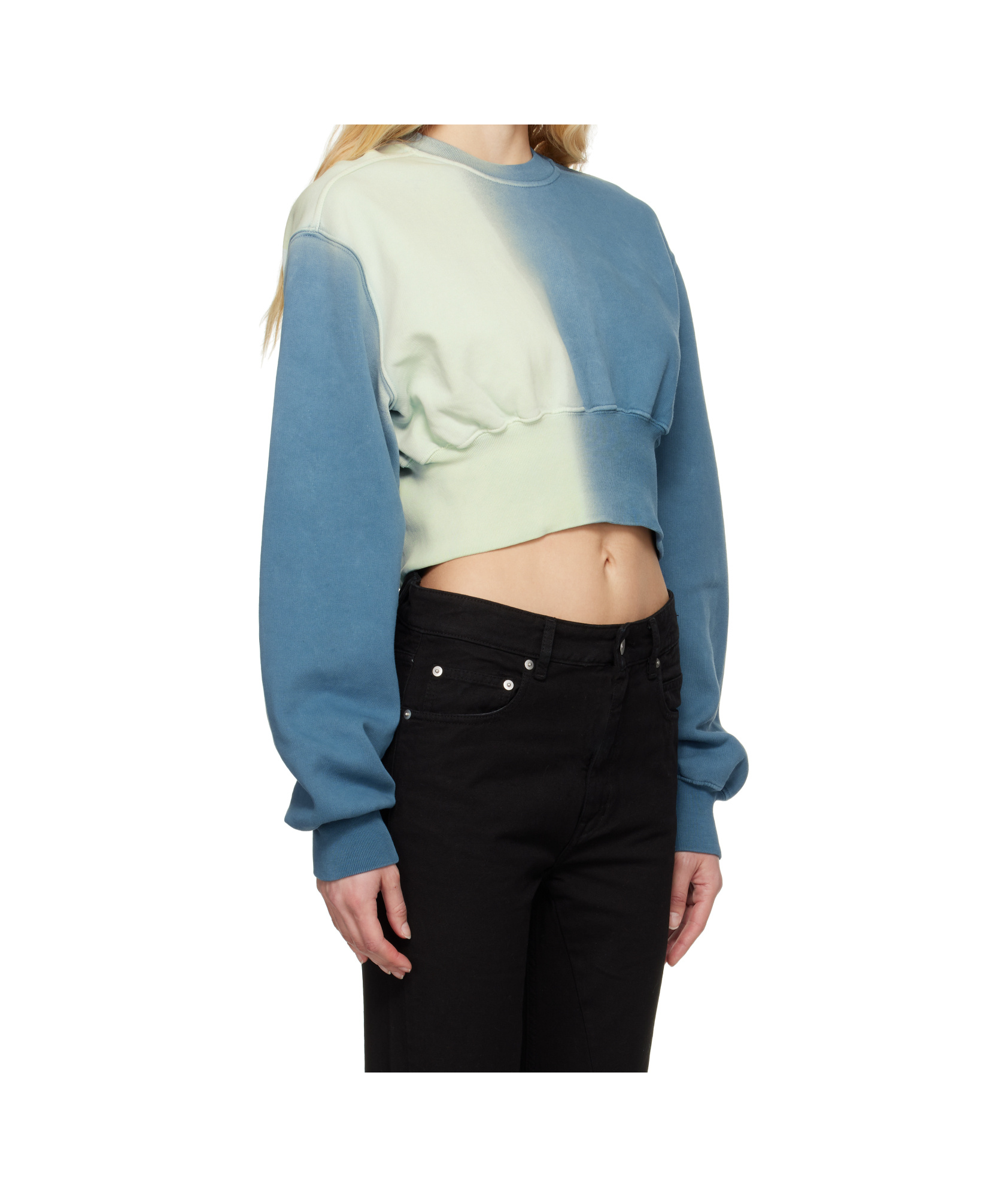 Rick Owens Drkshdw Blue Hollywood Tatlin Sweatshirt In Blue