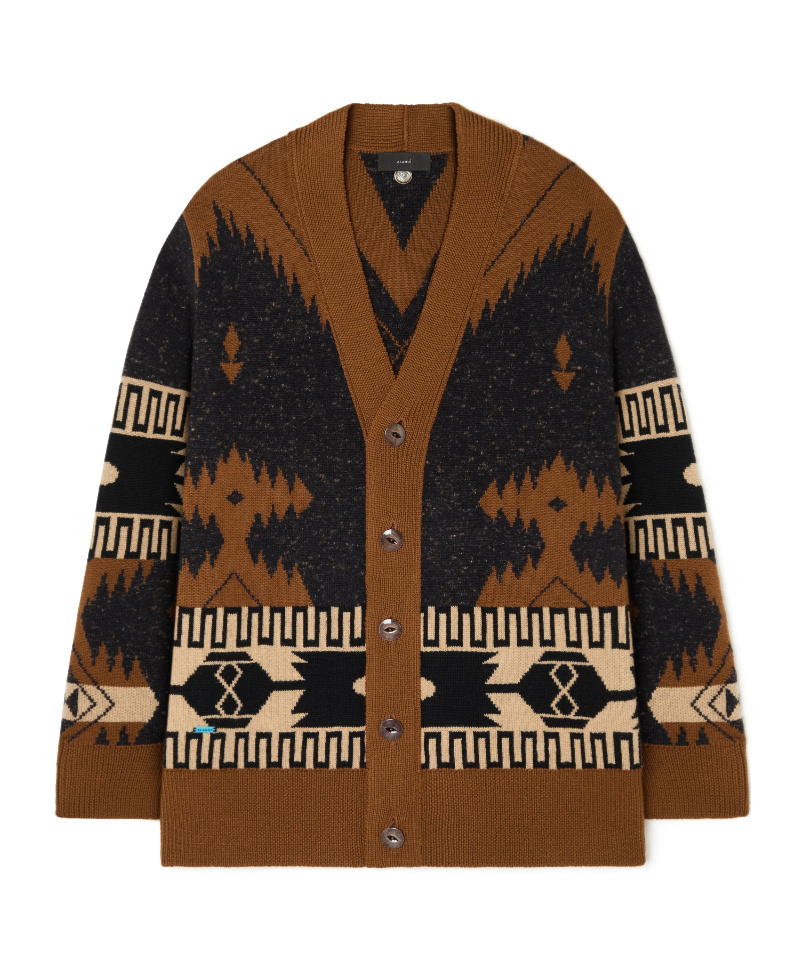 Alanui Dreamscape Icon Geometric-pattern Cardigan In Multi
