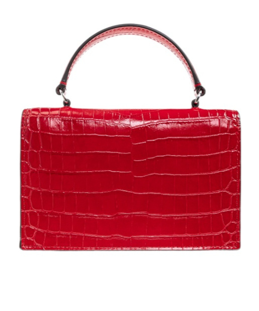 Tory Burch Mini Kira Embossed Handbag In Red