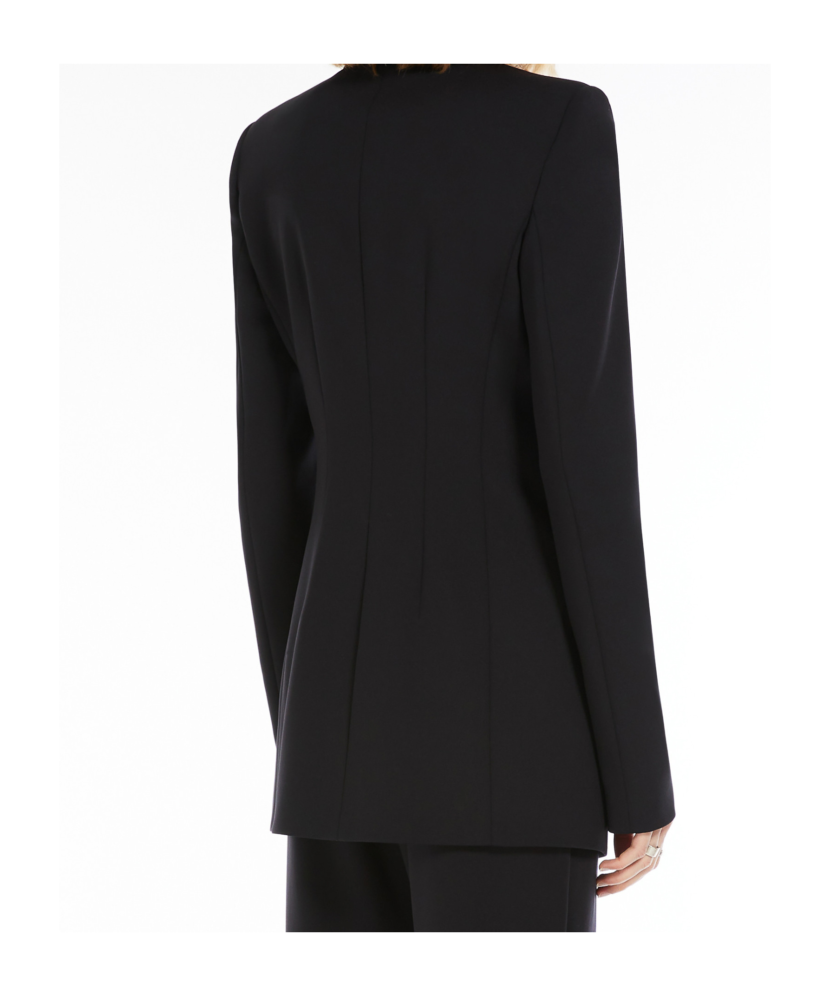 Sportmax Double-breasted Wool Suit In Black