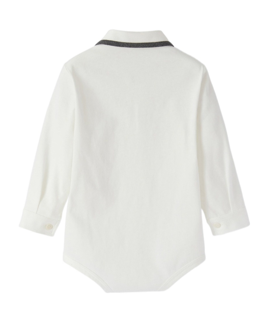 Il Gufo Knitted Button-type Jumpsuit In White