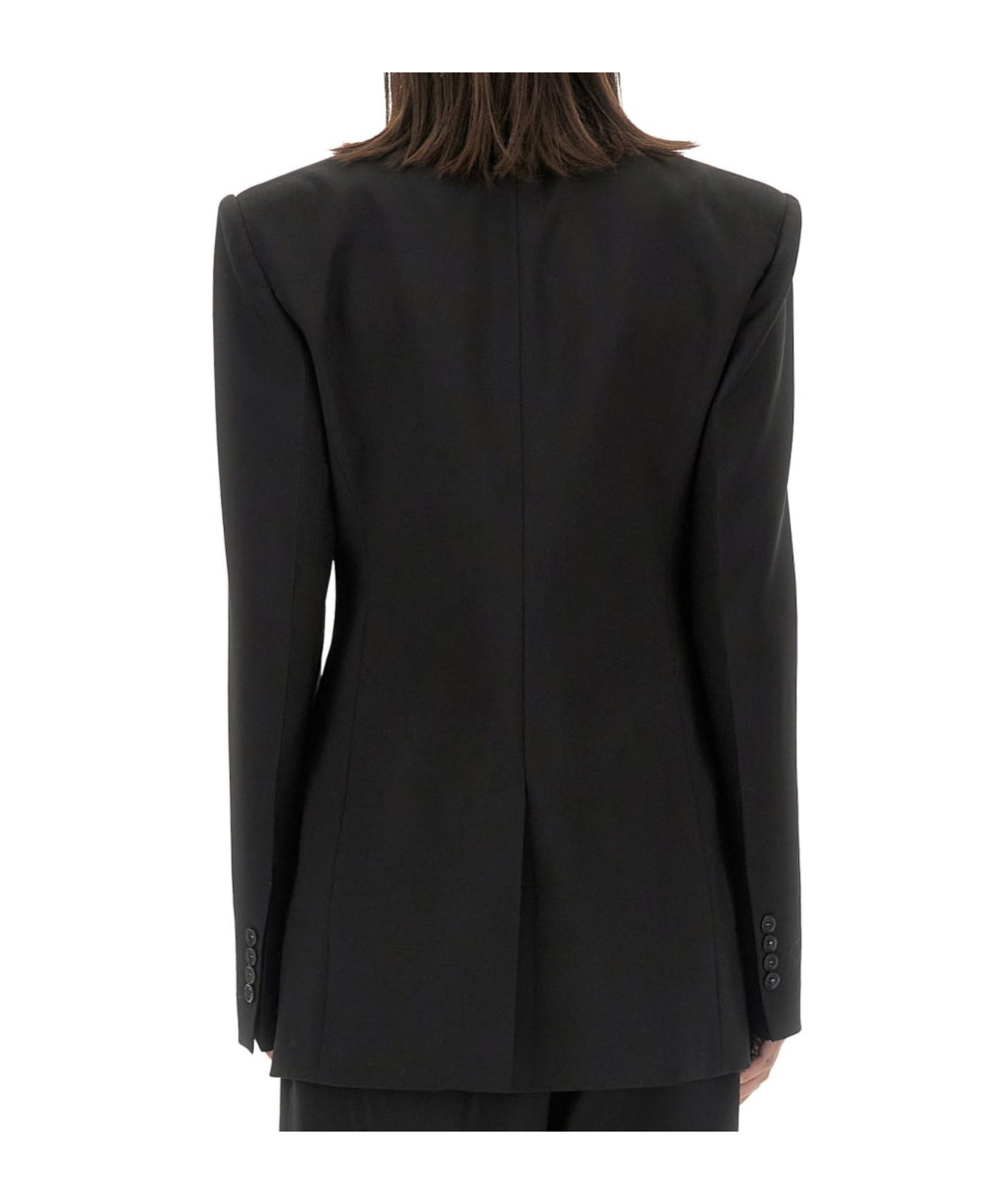 Sportmax Structured Jacket With Flap Pockets And Notched Lapel In Black