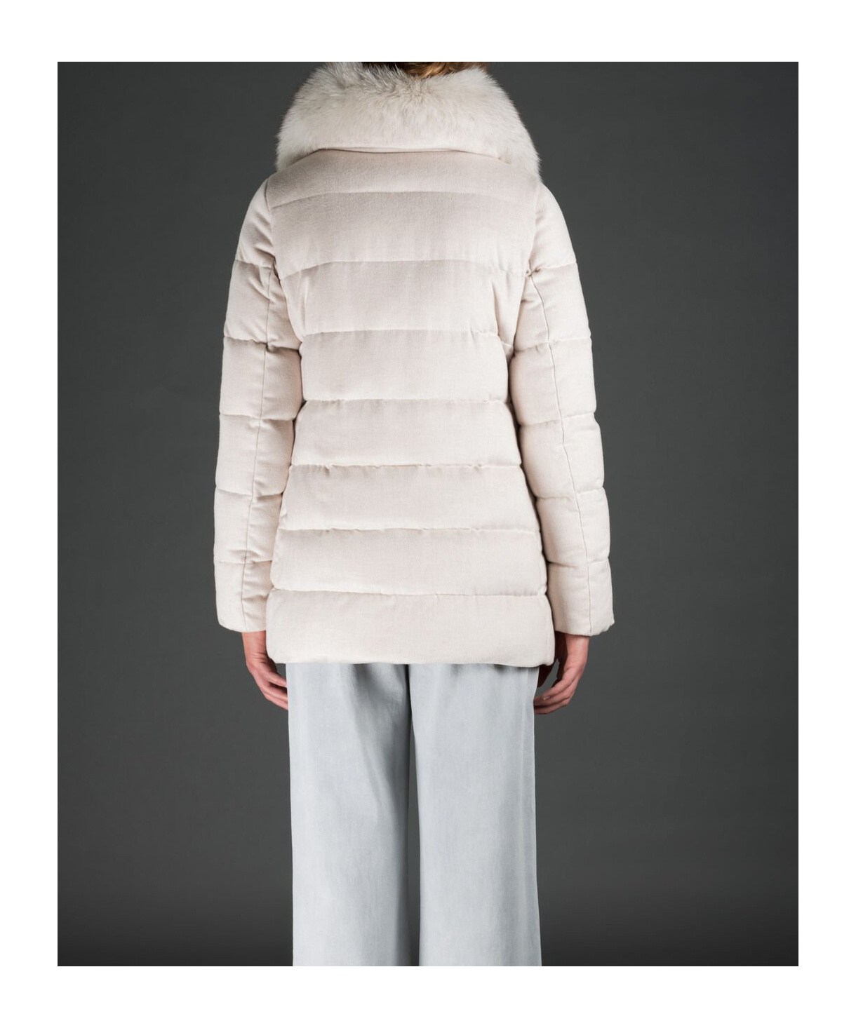 Moorer Dorado-fur-ls9 Down Jacket In Nude