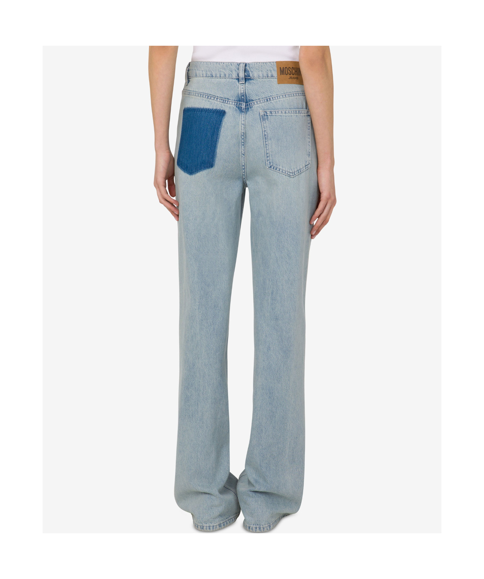 Moschino Jeans Light Denim Jeans In Gray