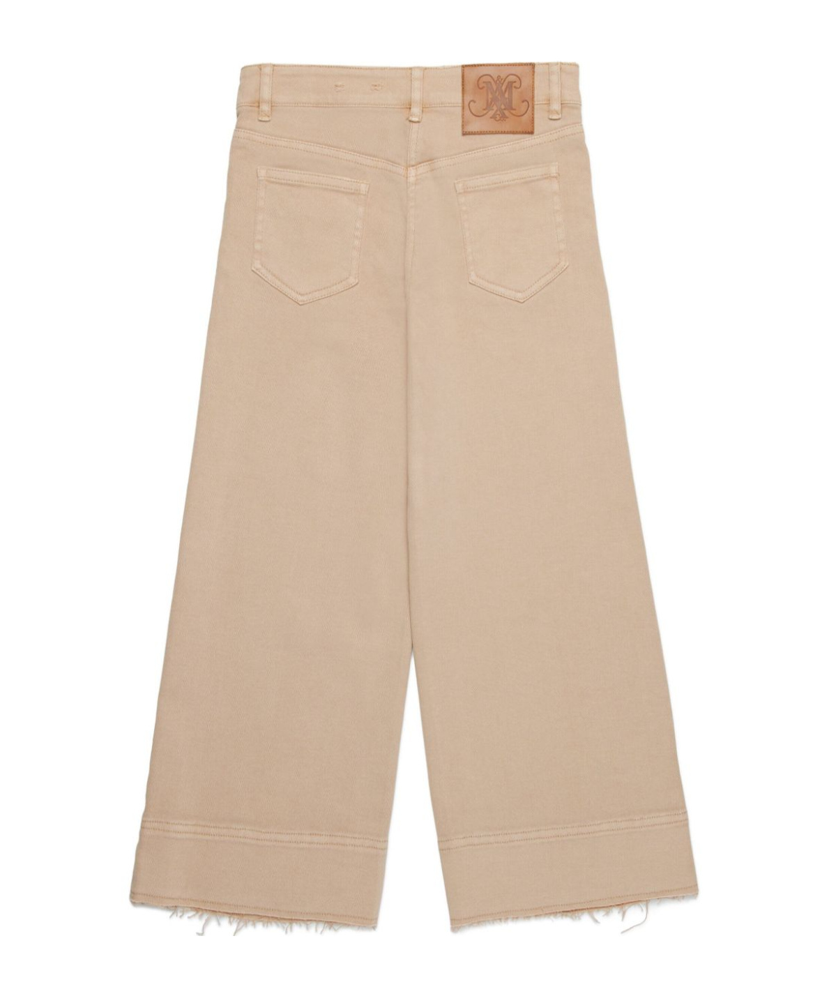 Max & Co Logo-patch Trousers In Nude