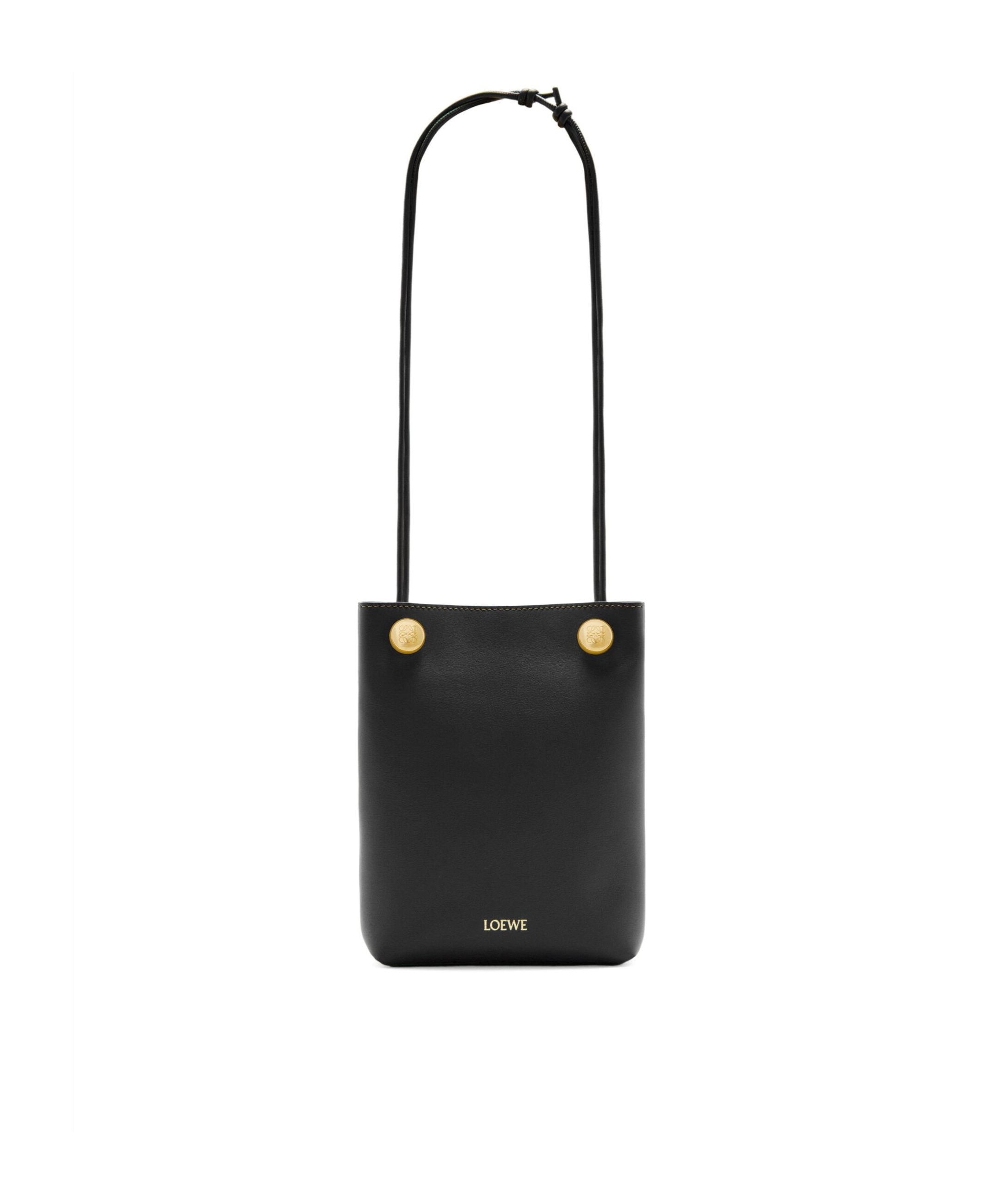 Loewe Pebble Logo Shoulder Bag In Black