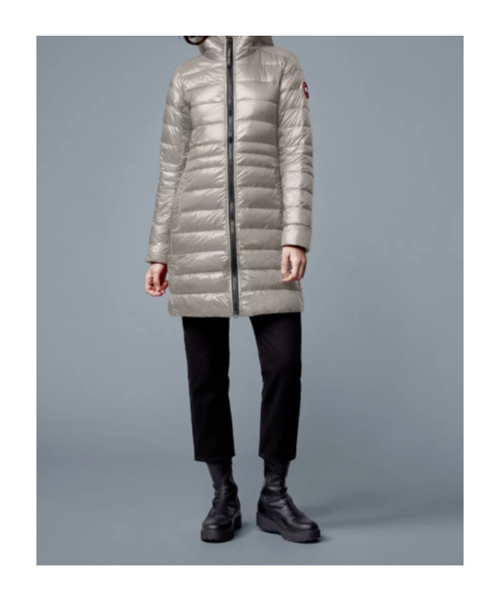 Canada Goose Black Recycled Polyamide Hooded Jacket For Women In Nude