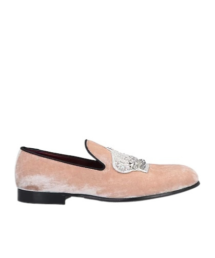 Dolce & Gabbana Roundtoe Solidcolor Slippers In Nude