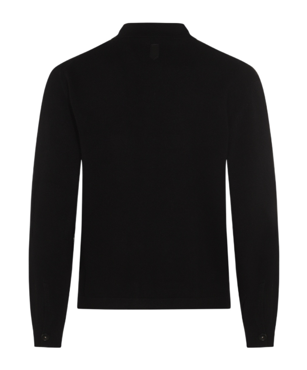 Canali Buttoned-up Cardigan In Black