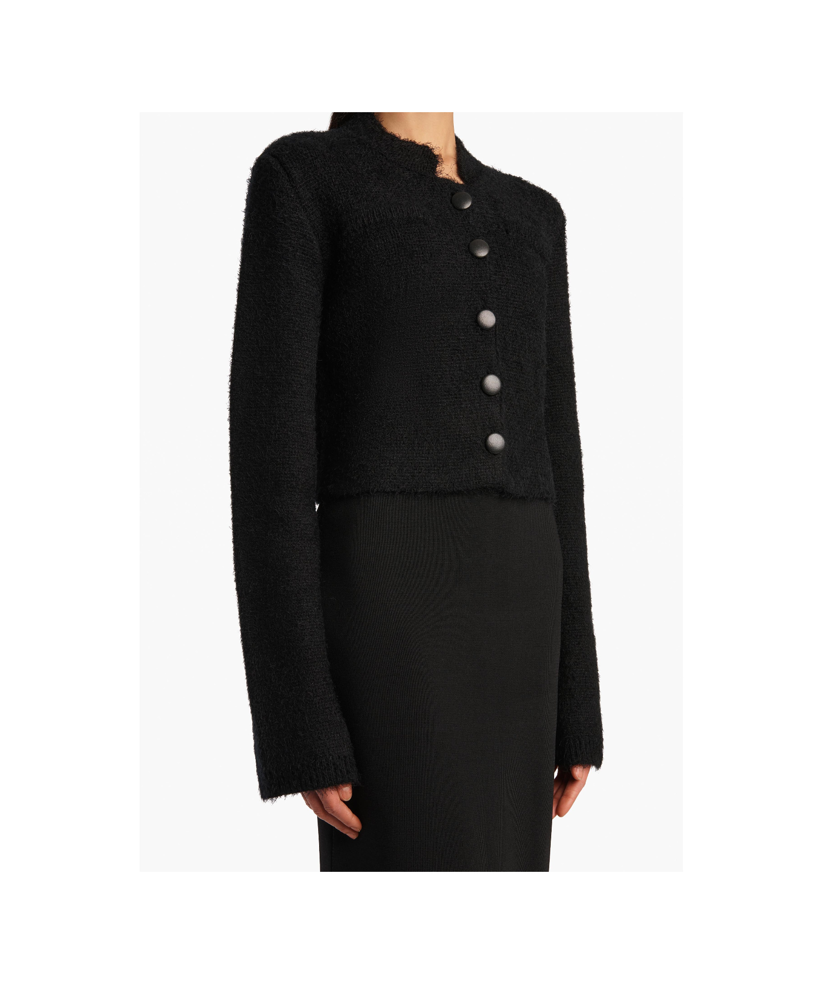 Khaite Silk-blend Cardigan In Black