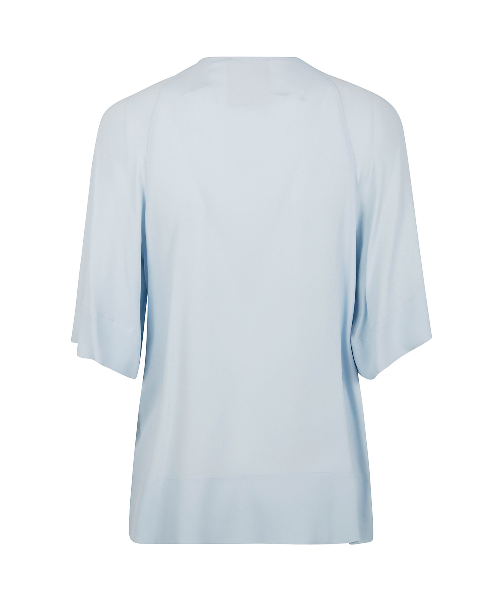 Shop Semicouture Cut-out Blouse In Sky