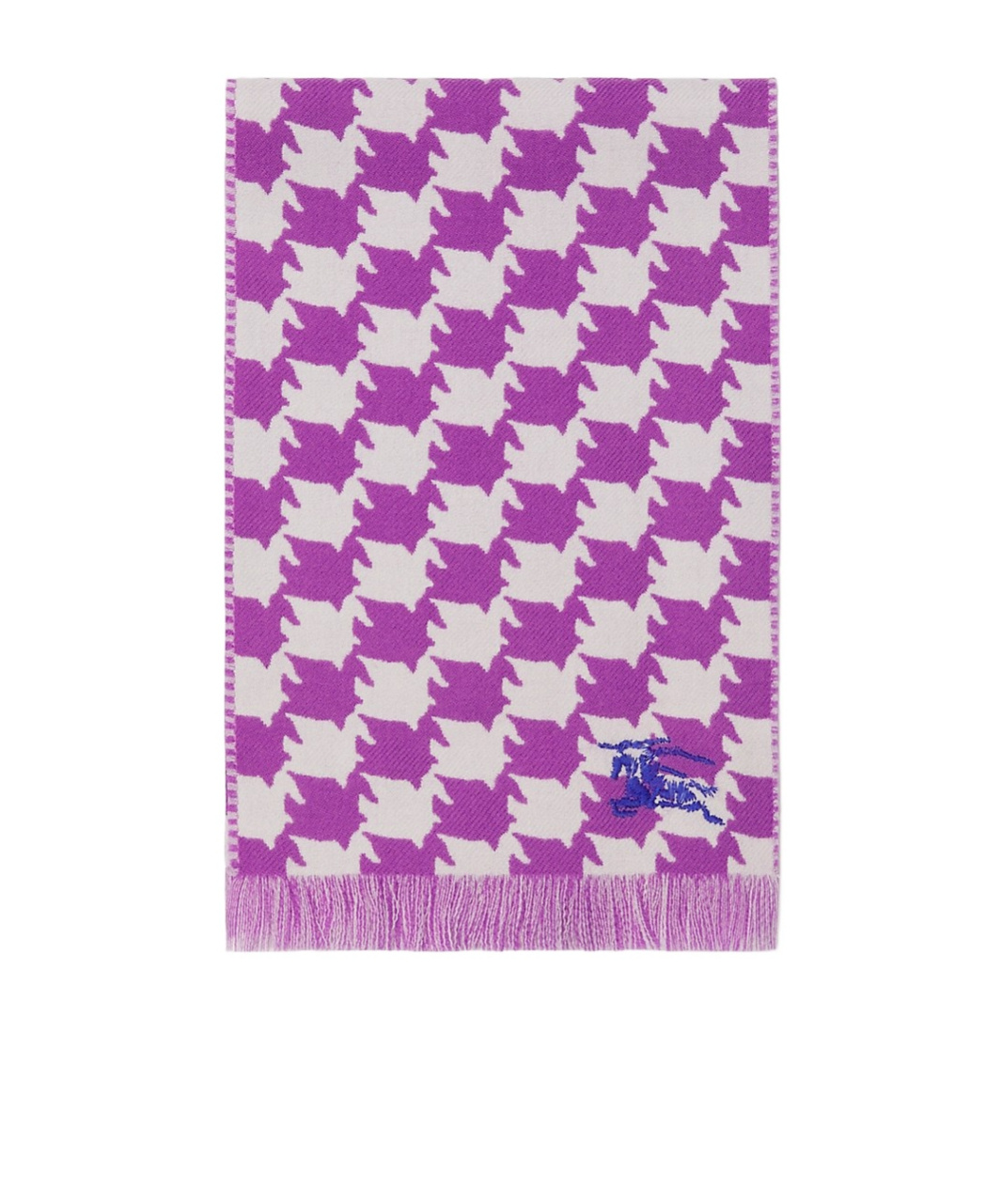 Burberry Jacquard Wool Scarf In Purple