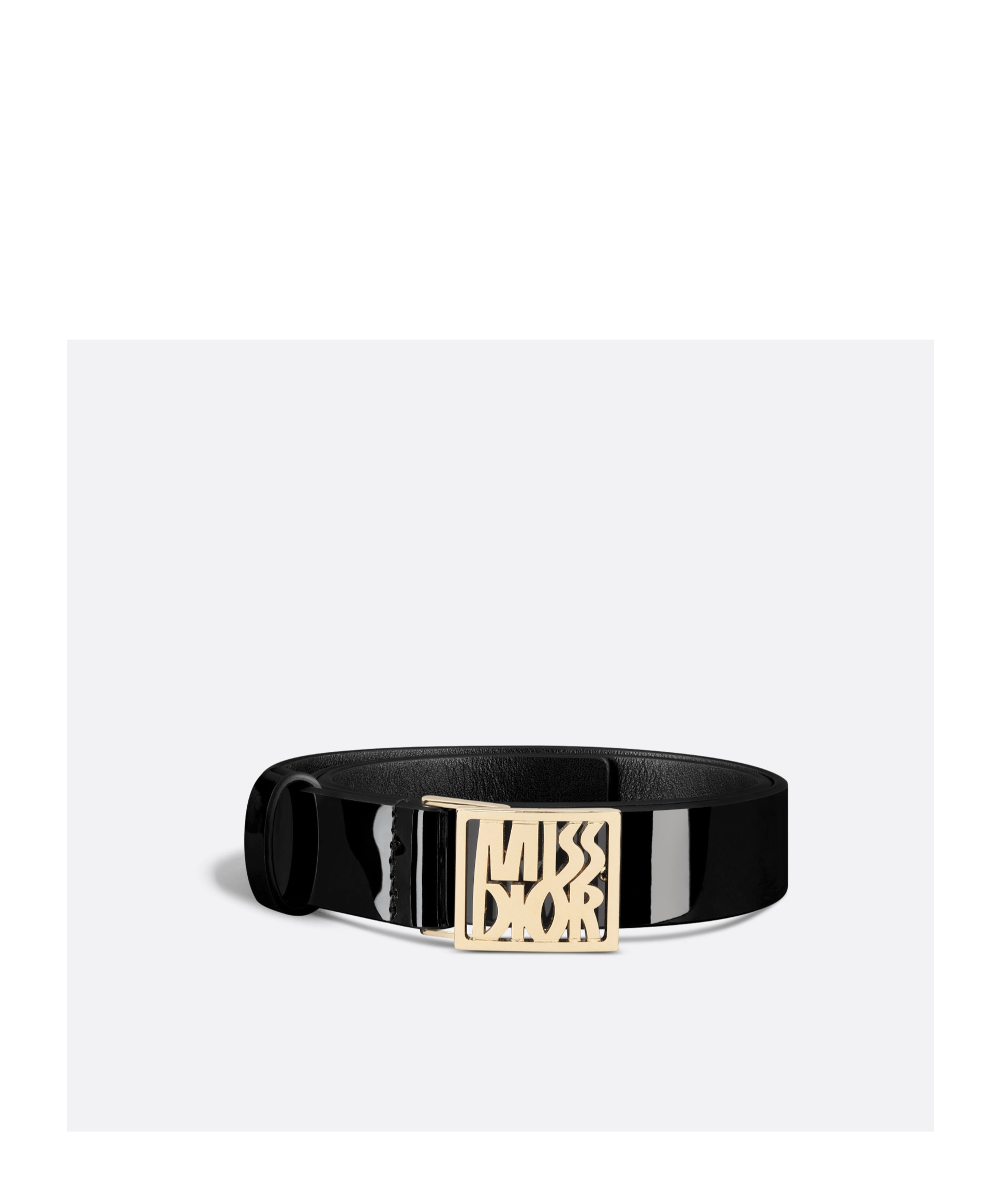 Dior Refined Leather Belt In Black