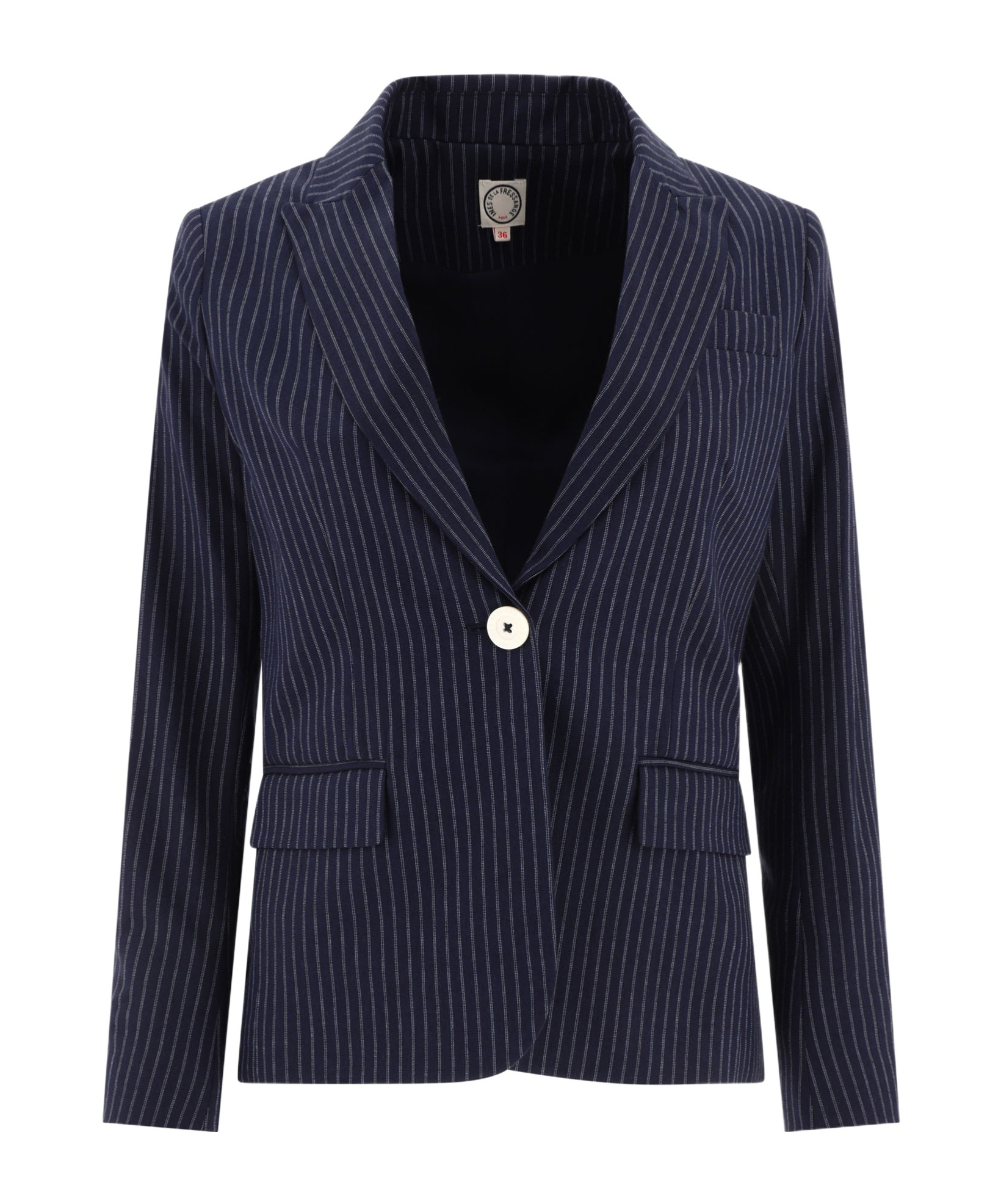 Shop Ines De La Fressange Nicoletta Pinstripe Suit Jacket In Black