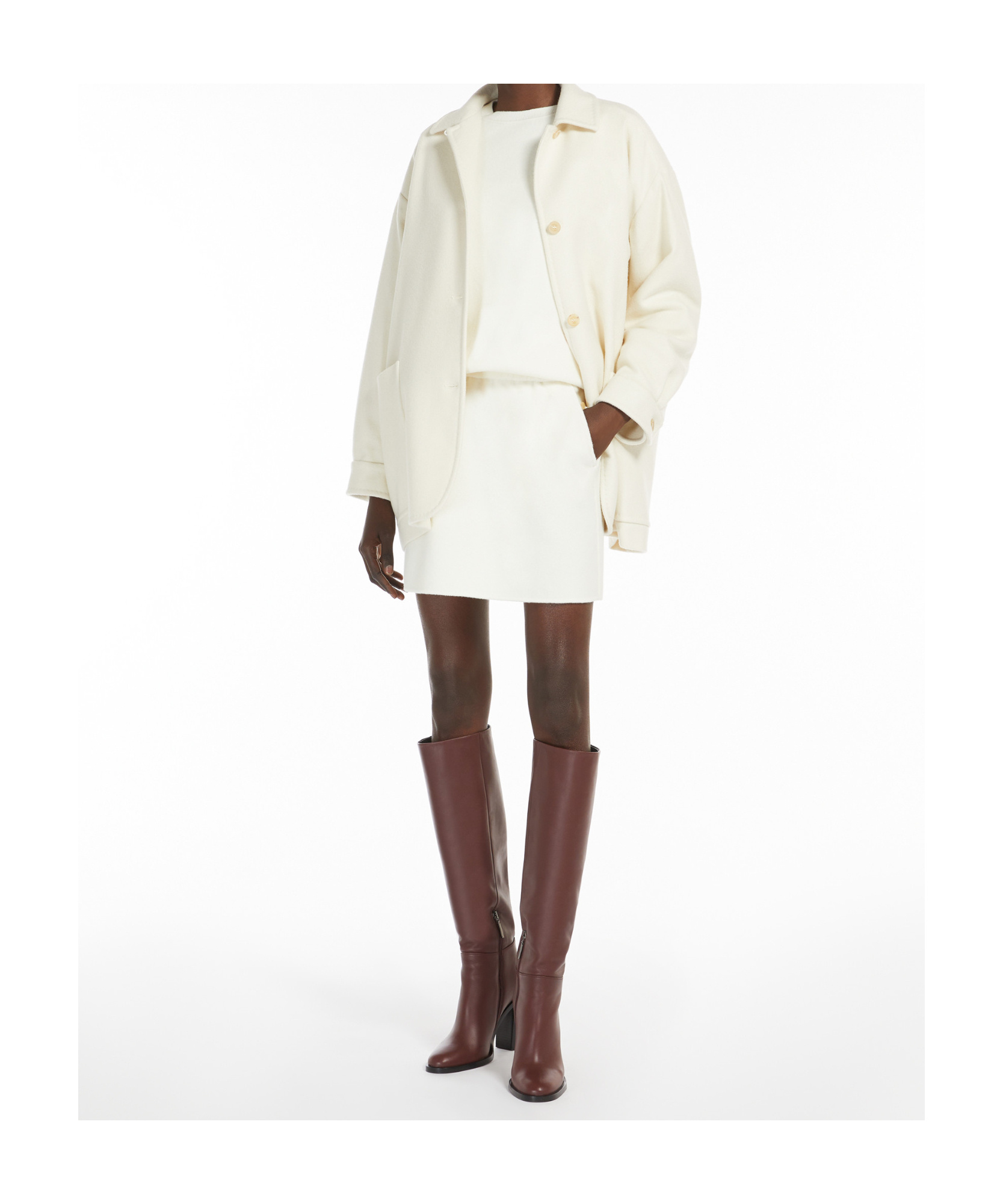 Max Mara Onagro Mini Skirt In White