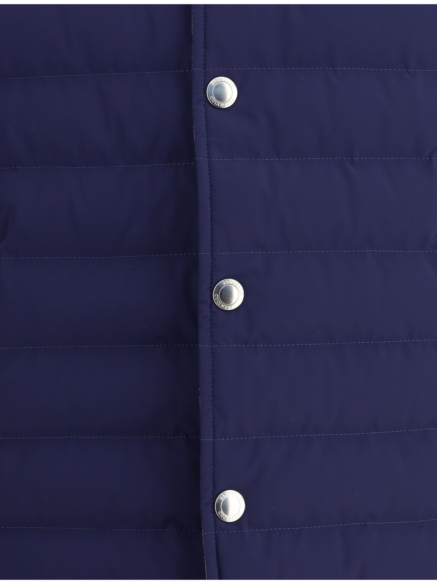 Brunello Cucinelli Down Vest In Blue