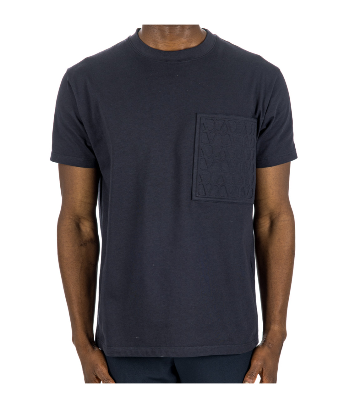 Valentino Crew-neck Cotton T-shirt In Blue