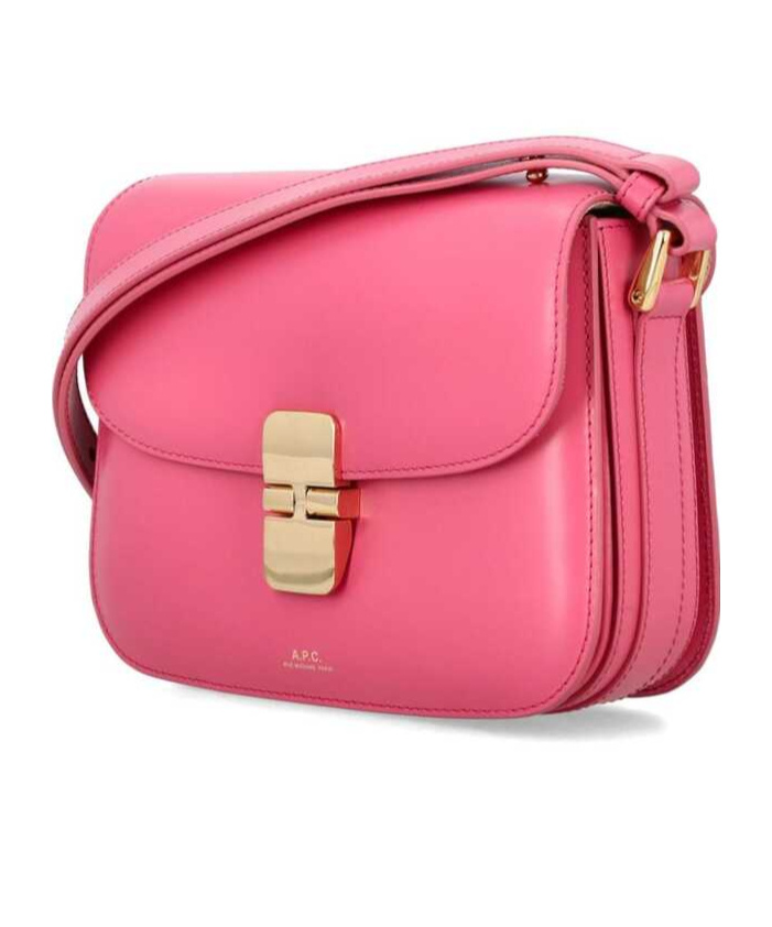 Apc A.p.c. Grace Logo Printed Small Shoulder Bag In Pink