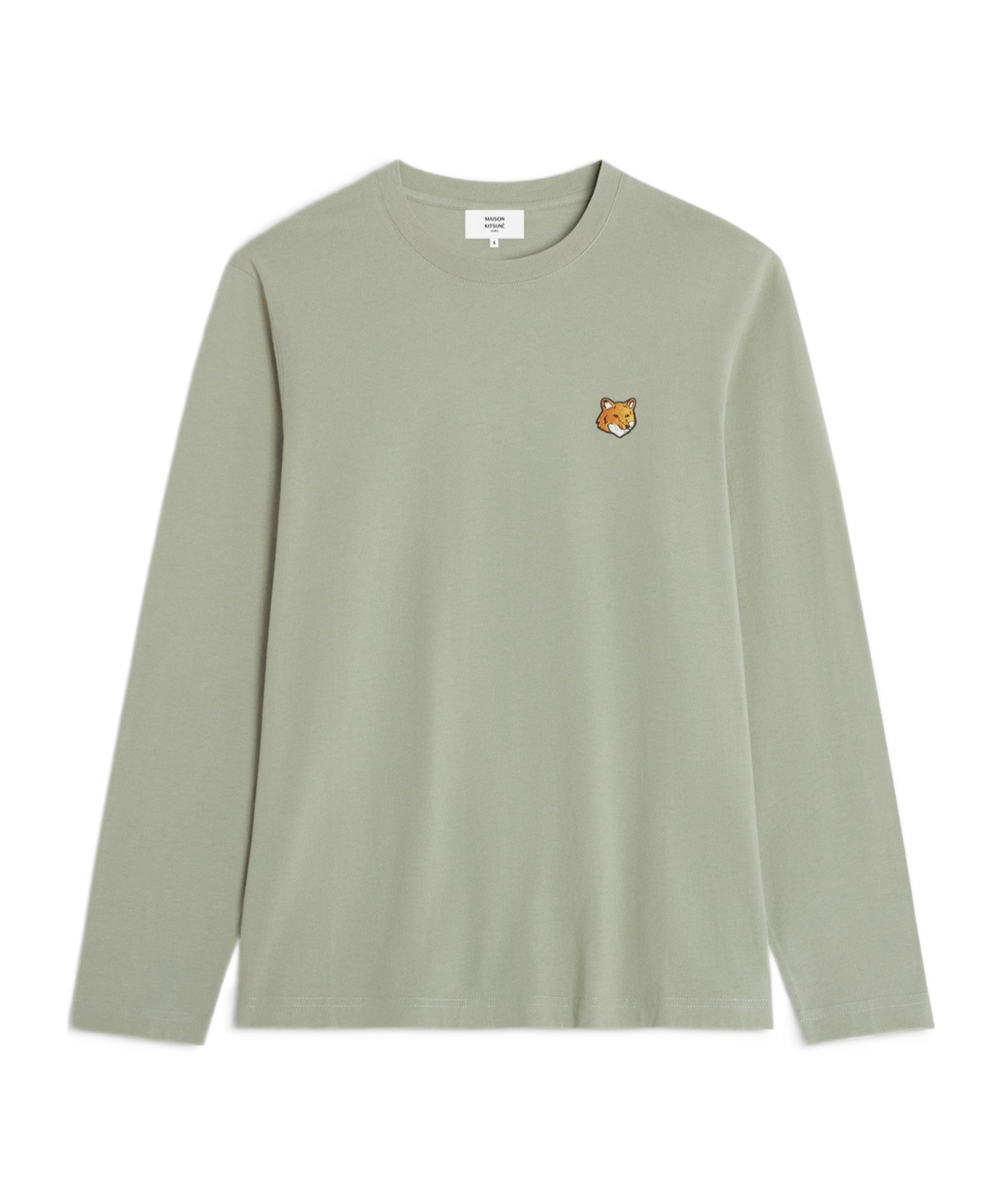 Maison Kitsuné Fox-head Long-sleeve T-shirt In Green