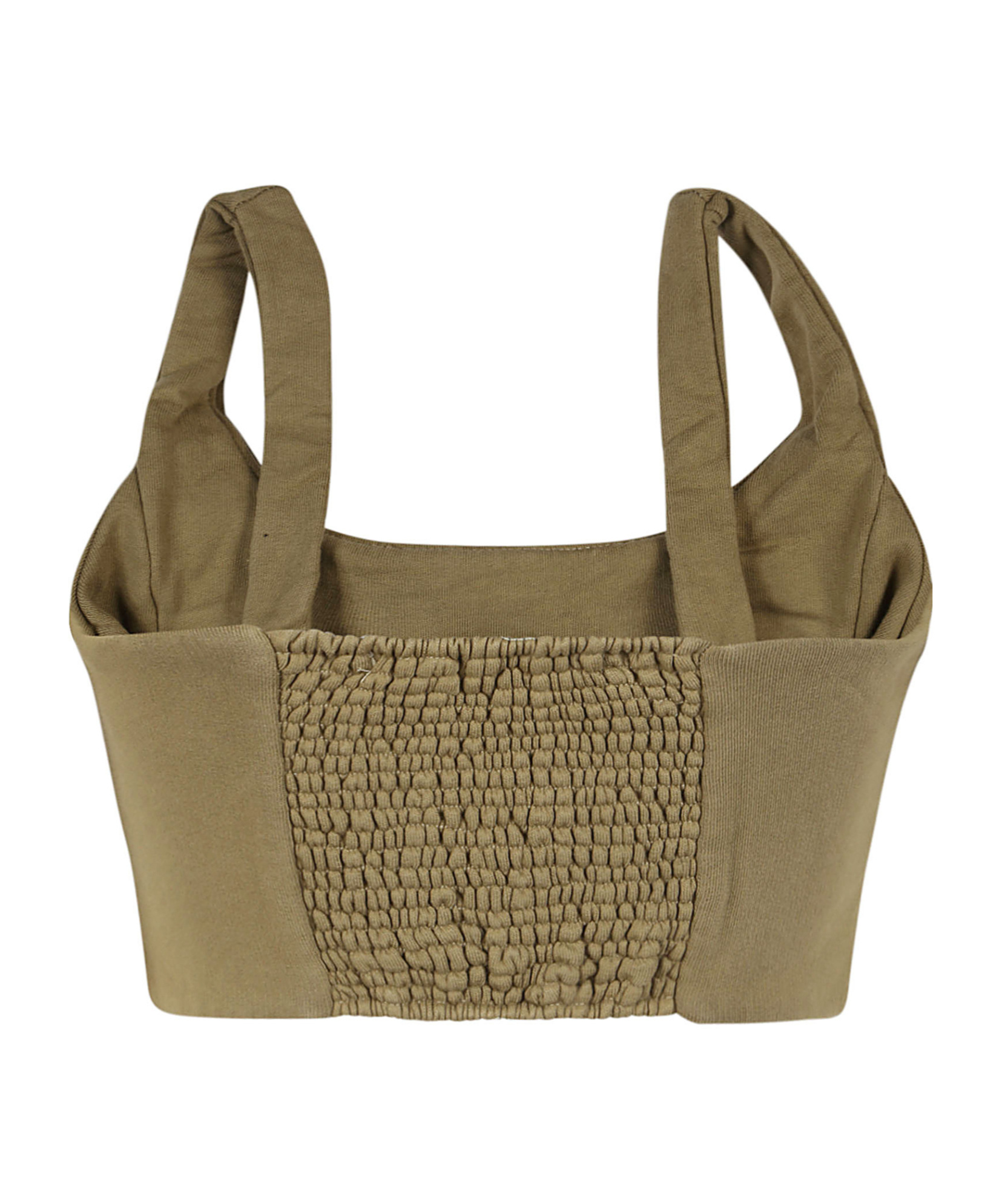 Barrow Ribbed Logo-detail Top In Green