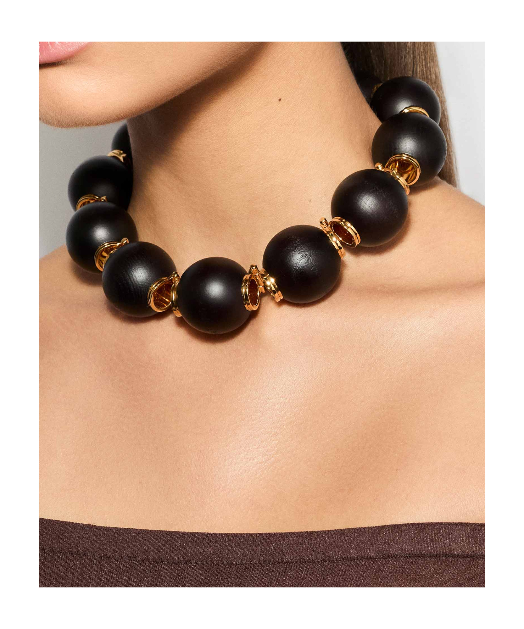 Alaïa Sphere Necklace In Black