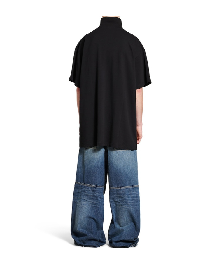 Balenciaga Short-sleeved Polo Shirt In Black