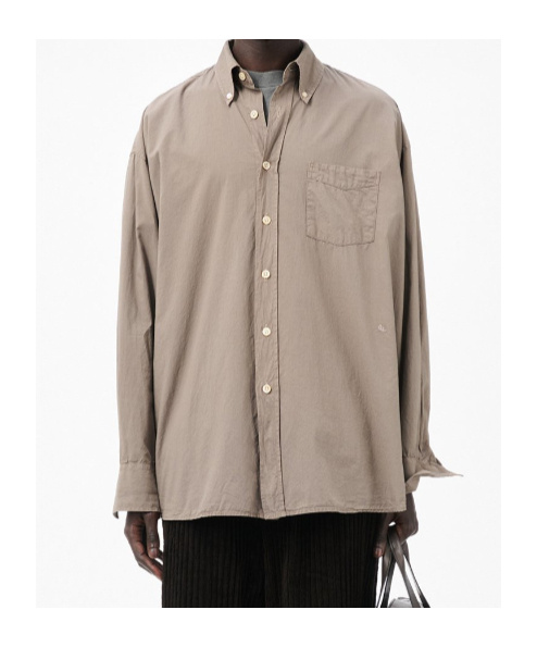Our Legacy Borrowed Button-down Collar Cotton-voile Shirt In Brown