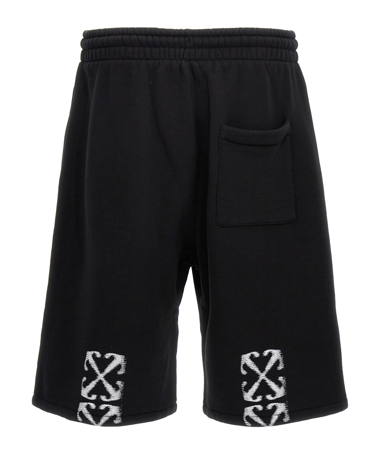 Off-white Off White "sporty Bermuda Shorts With Embroidered Arrow In Black