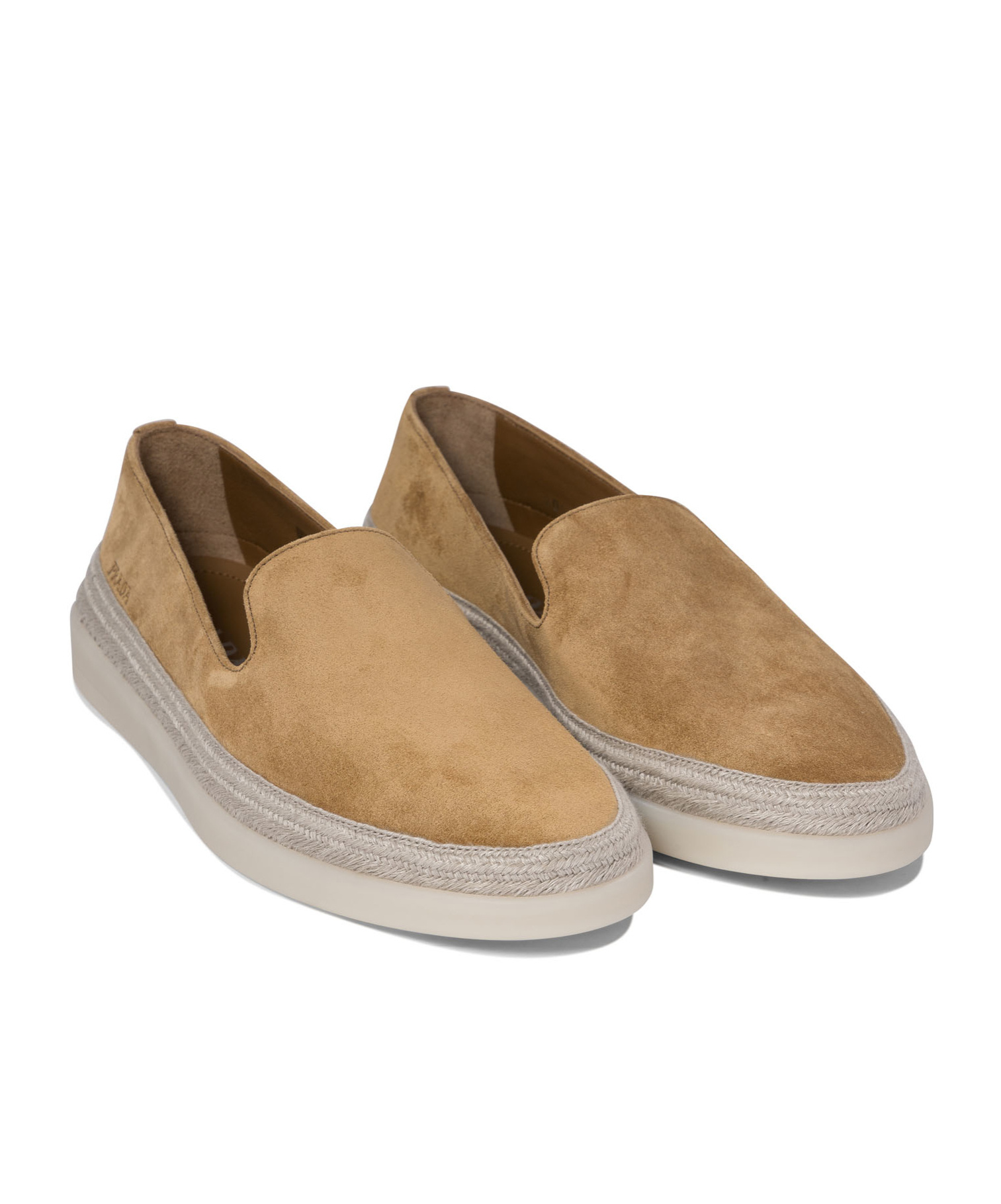 Prada Loafers With Contrasting Sole Detail In Brown