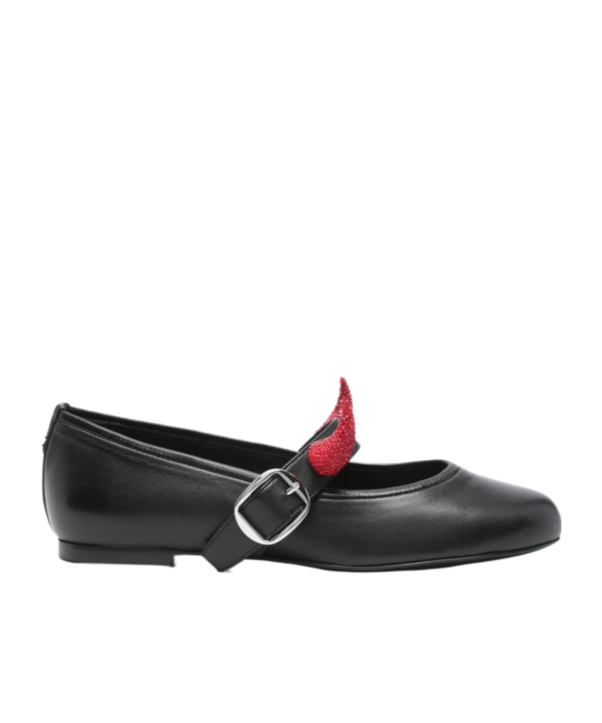 Coperni Buckle Flats In Black