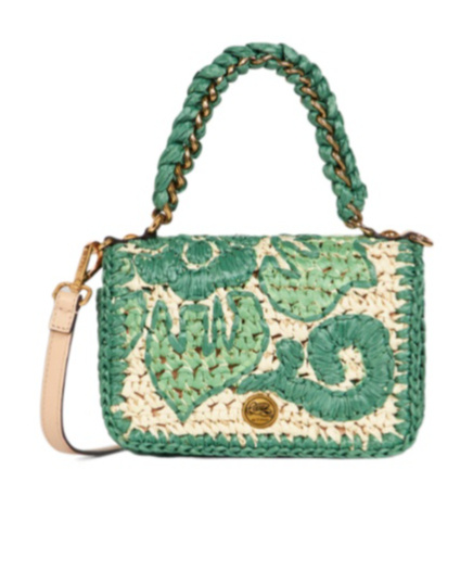Etro Mini Woven Raffia Bond Bag