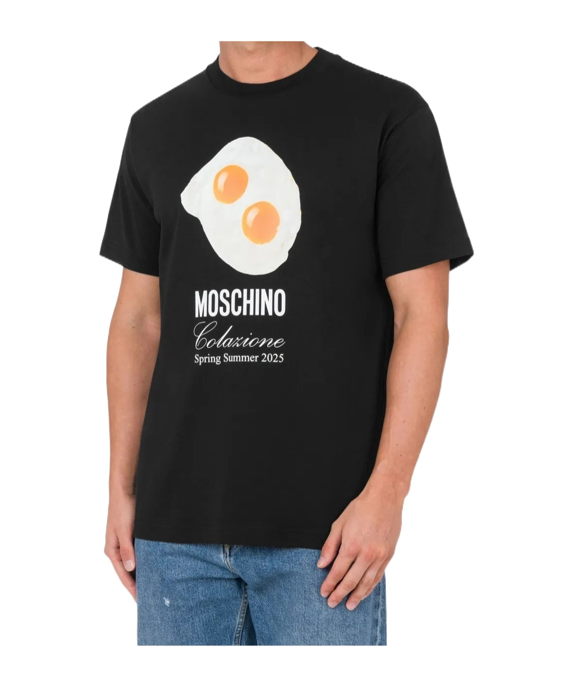 Shop Moschino Short Sleeve T-shirt In Black