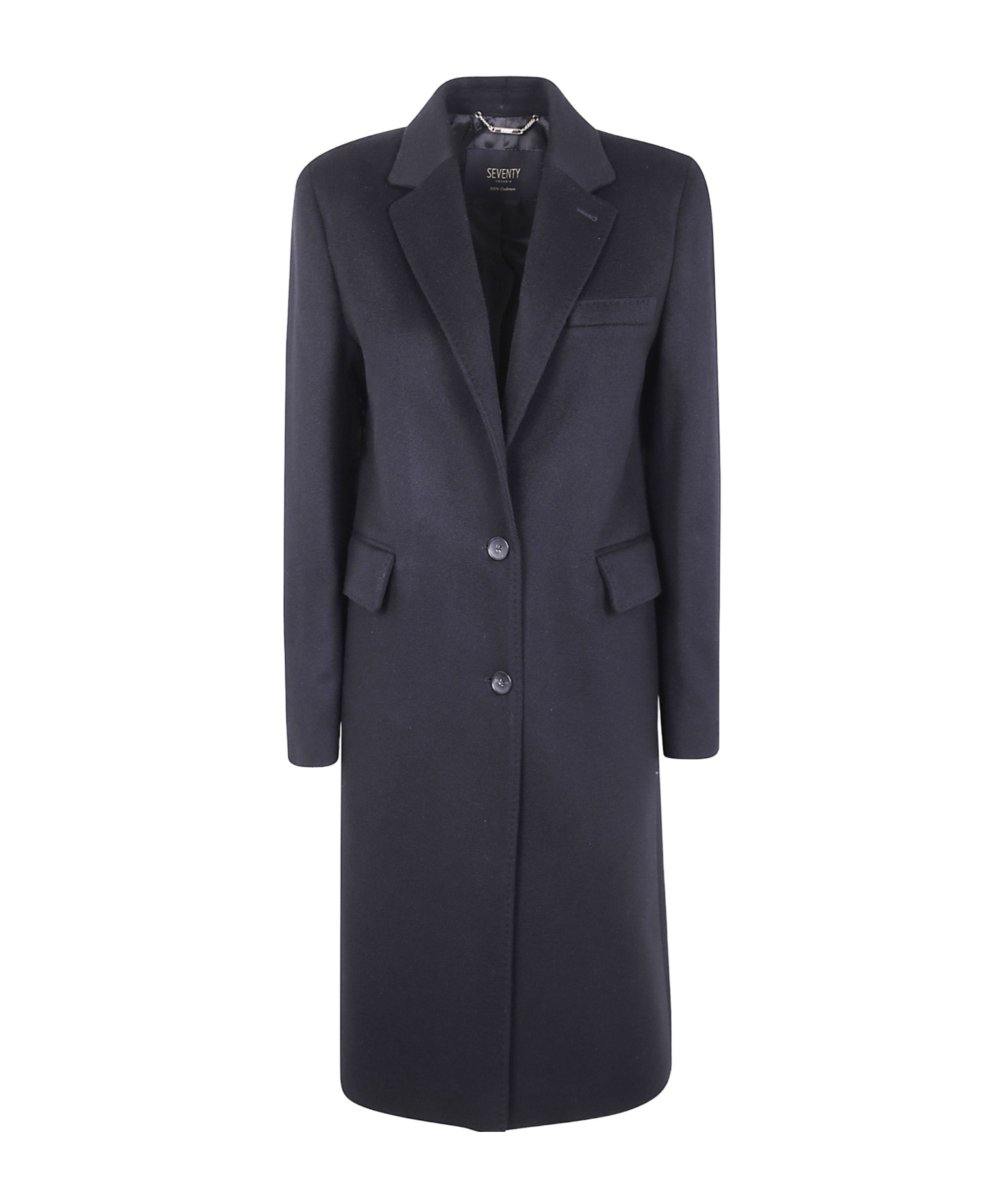 Seventy Notched-lapel Coat In Blue