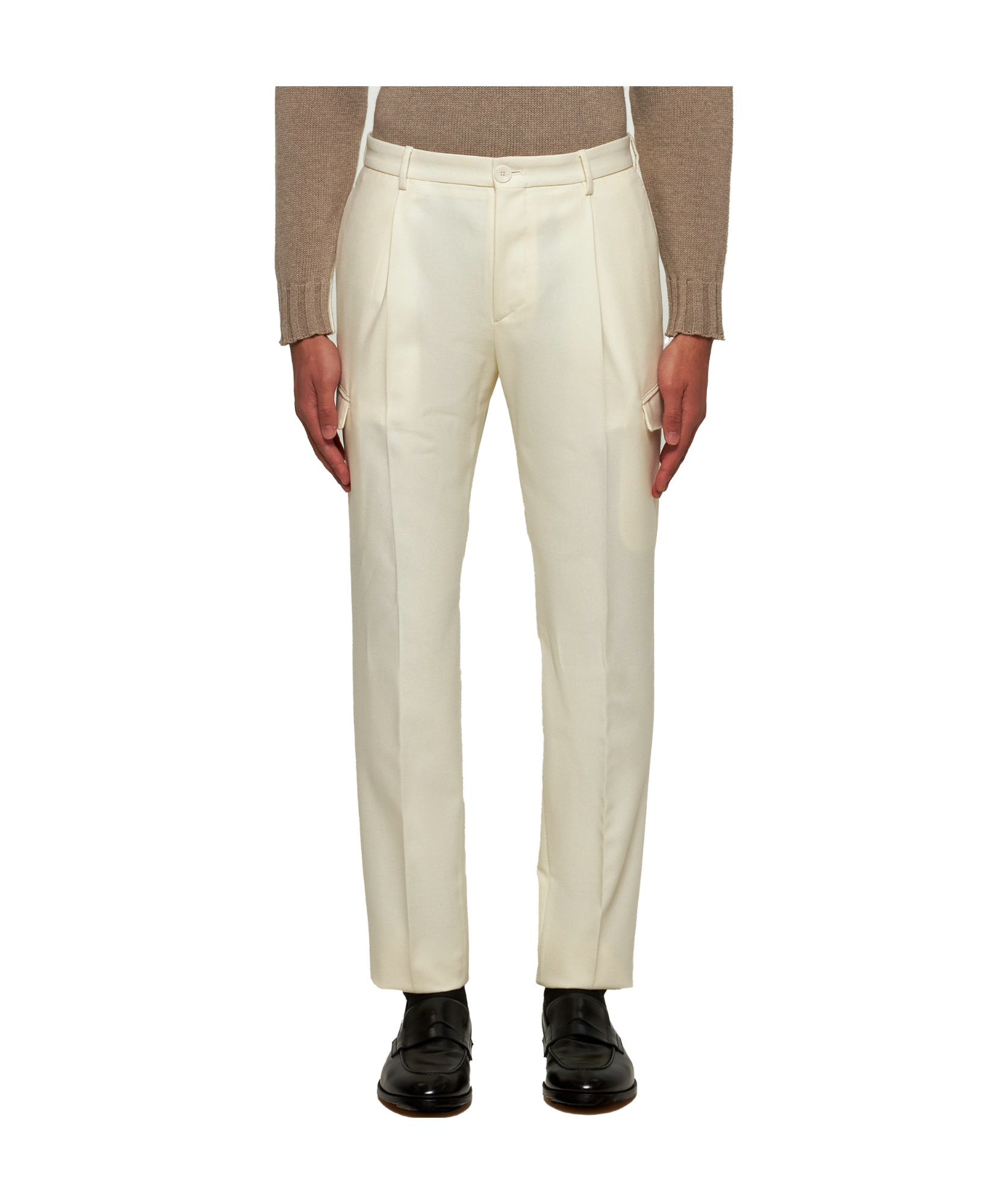 Shop Tagliatore Lang Trousers In Nude