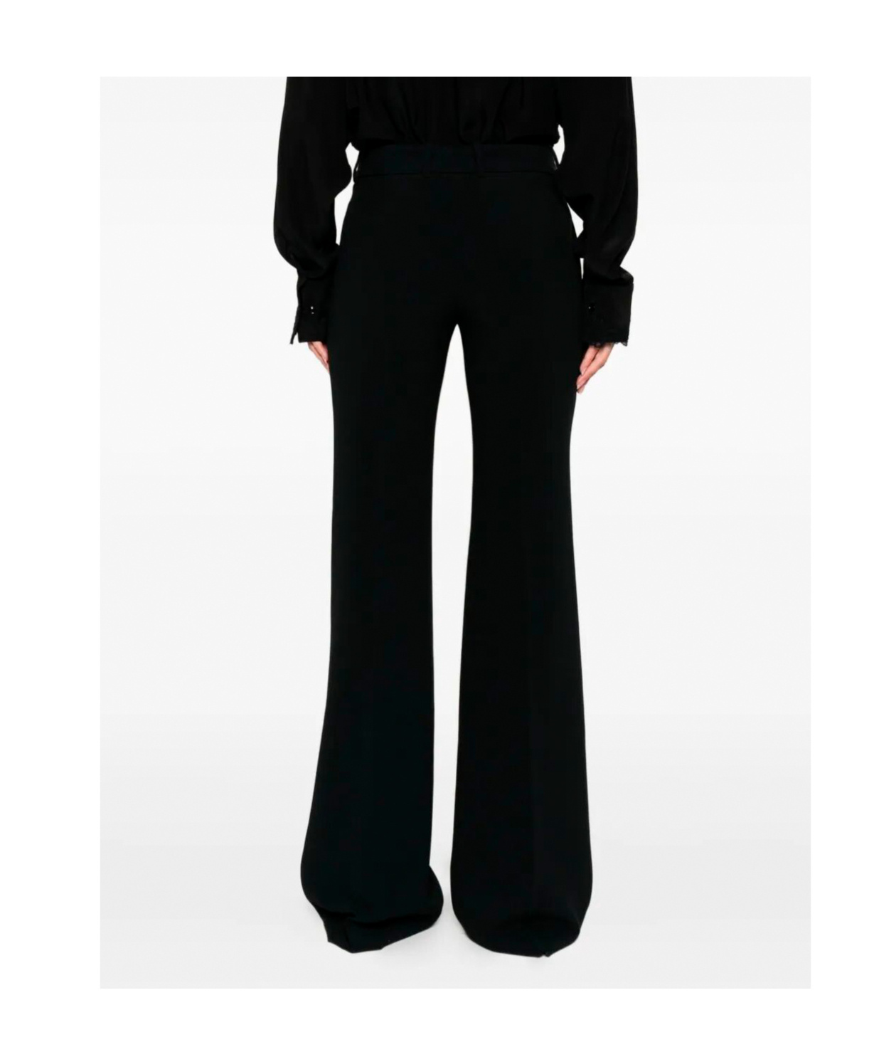 Ermanno Scervino Pressed-crease Trousers In Black