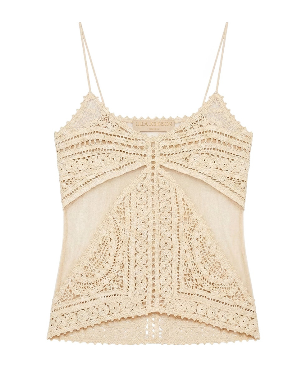 Ulla Johnson Sleeveless Scoop Neck Camisole In Sandstone Color