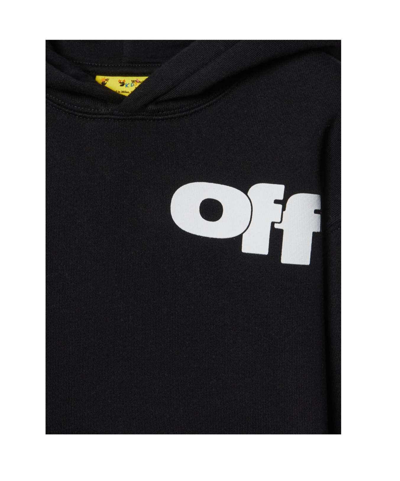 Shop Off-white Type Graphic Cotton Hoodie In Black