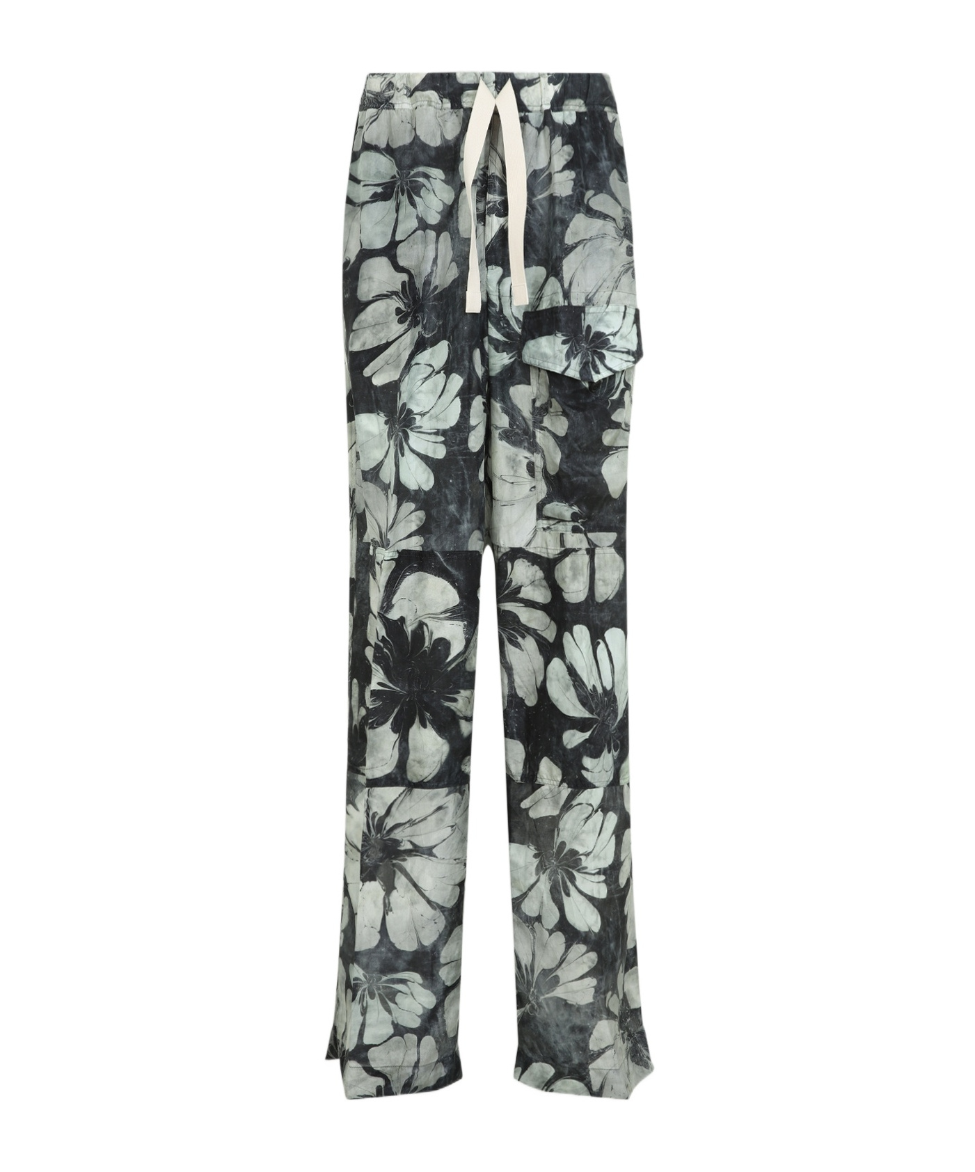 Dries Van Noten Drawstring Casual Pants In Gray