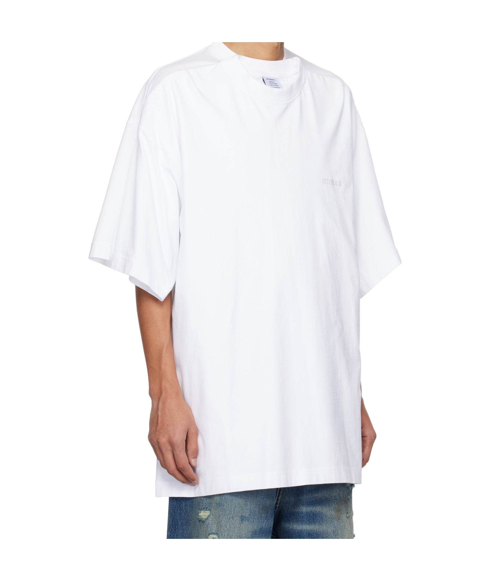 Vetements Round Neck T-shirt In White