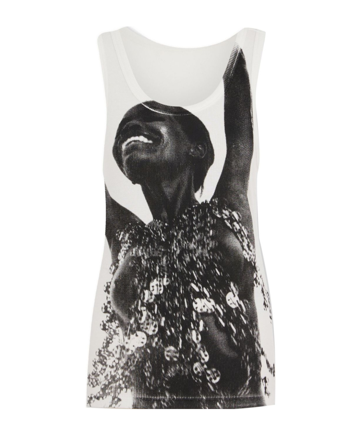 Shop Rabanne X Jean Clemmer Photograph-print Tank Top In Black