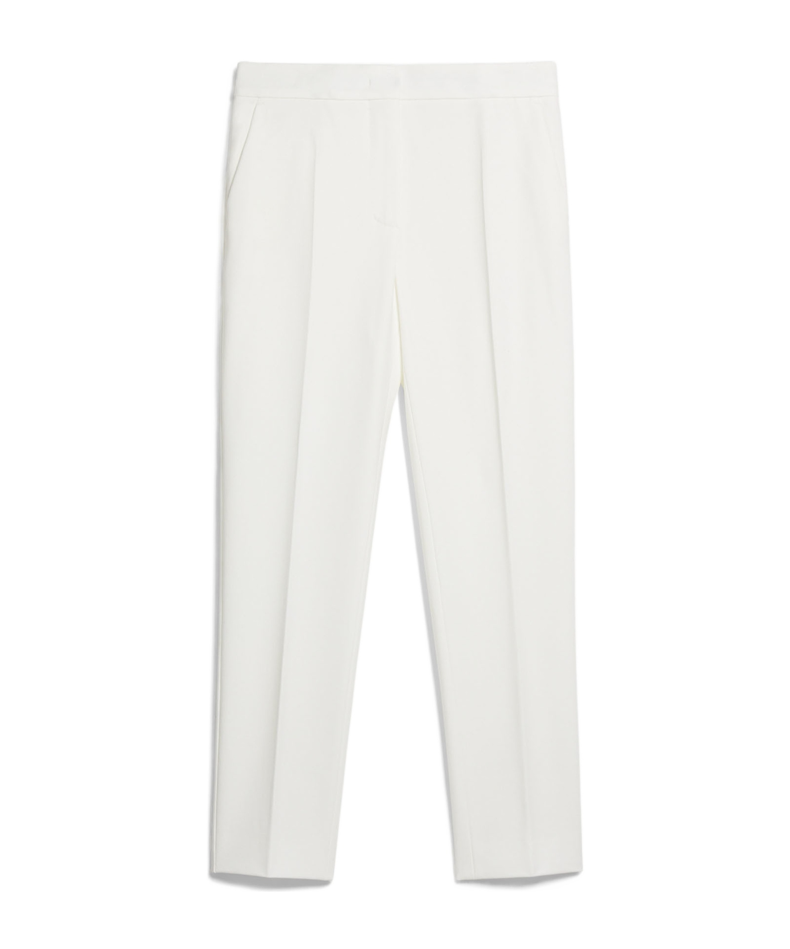 Max Mara Cropped Tailored Trousers In White