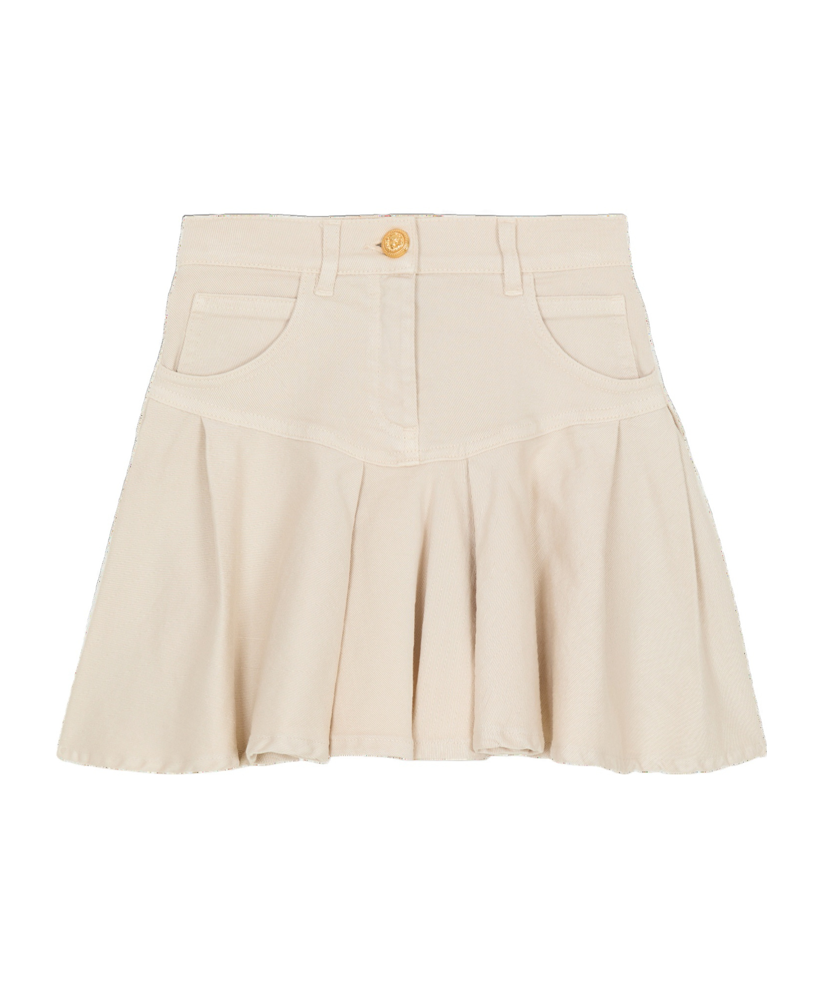 Balmain Plain Flared Skirt In Neutral